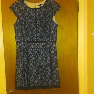 Black lace overlay dress